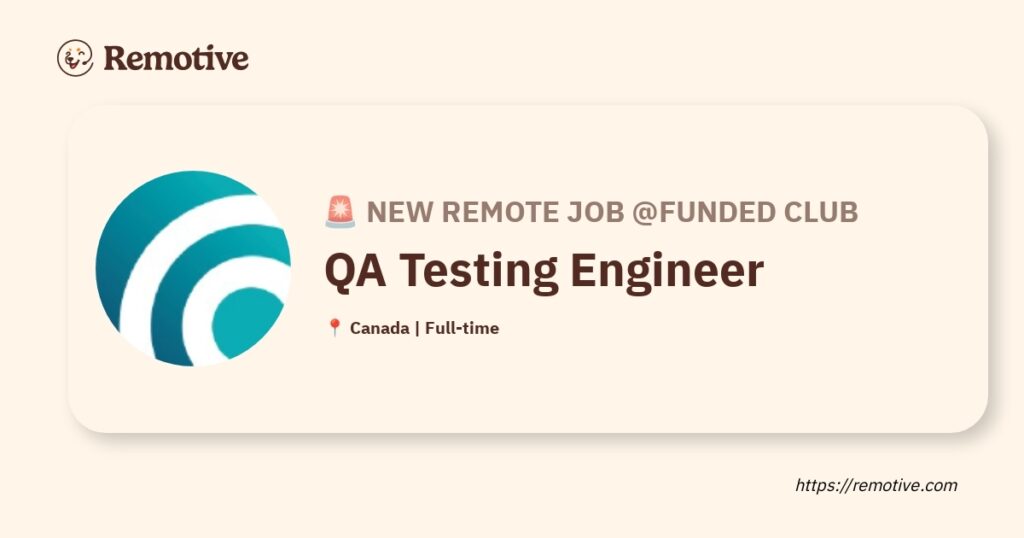 [Hiring] QA Test Engineer @Funded Club Earnhire