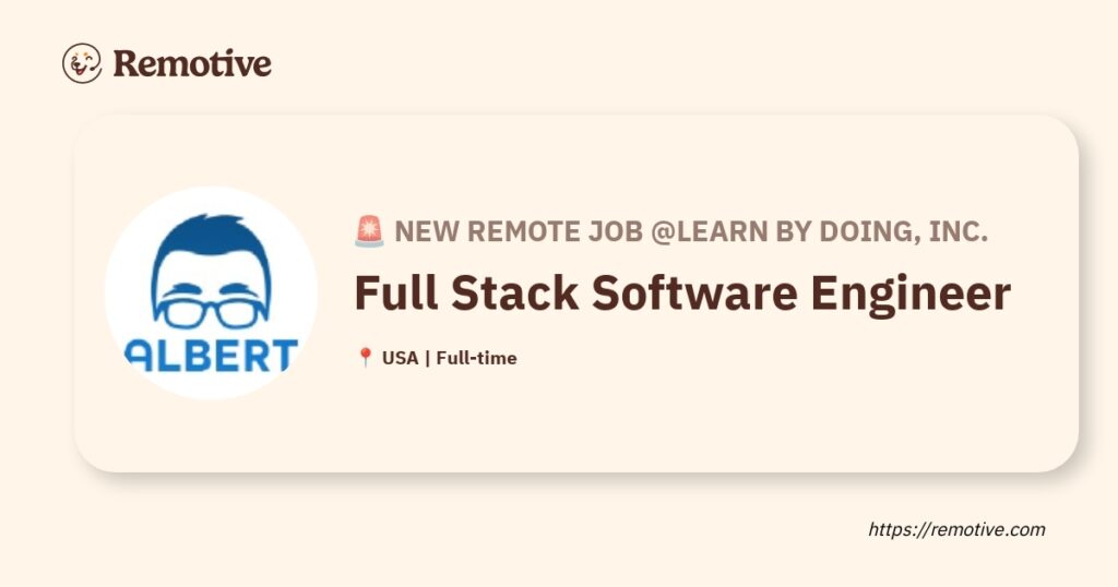 [Hiring] Full Stack Software Engineer @Learn By Doing, Inc. Earnhire