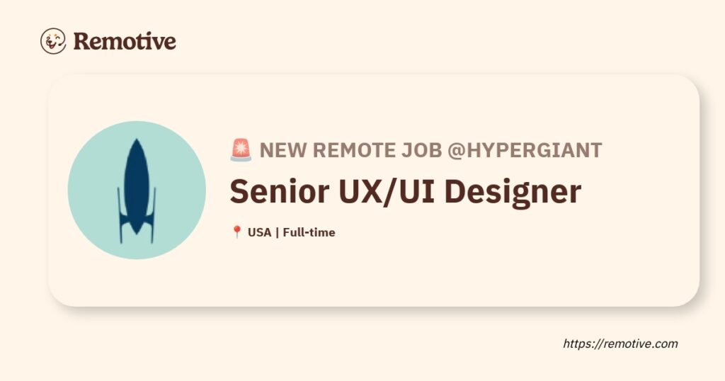 [Hiring] Senior UX/UI Designer @Hypergiant Earnhire