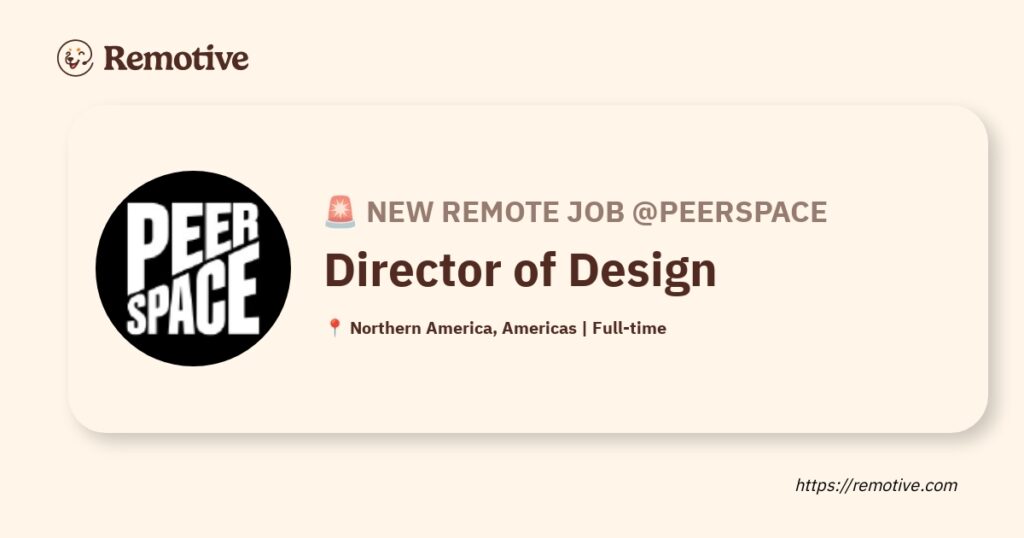 [Hiring] Design Director at Peerspace Earnhire