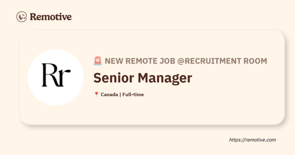 [Hiring] Senior Manager @Recruitment Office Earnhire