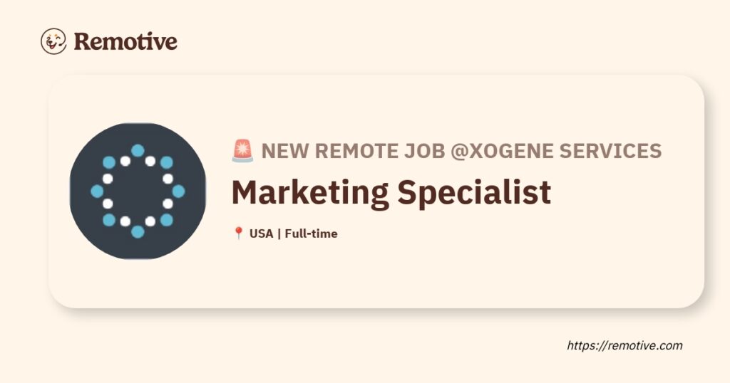 [Hiring] Marketing Specialist @Xogene Services Earnhire