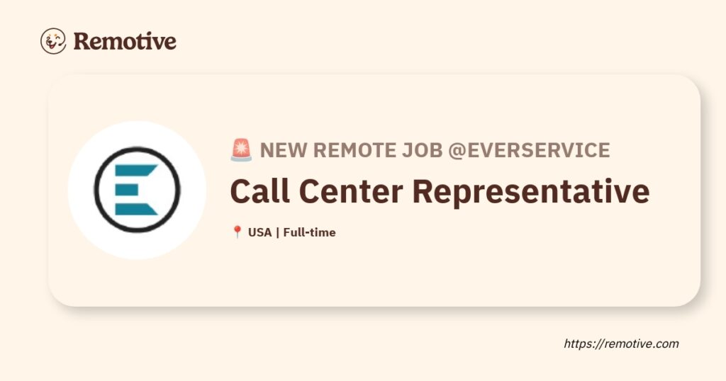 [Hiring] Call Center Representative @EverService Earnhire