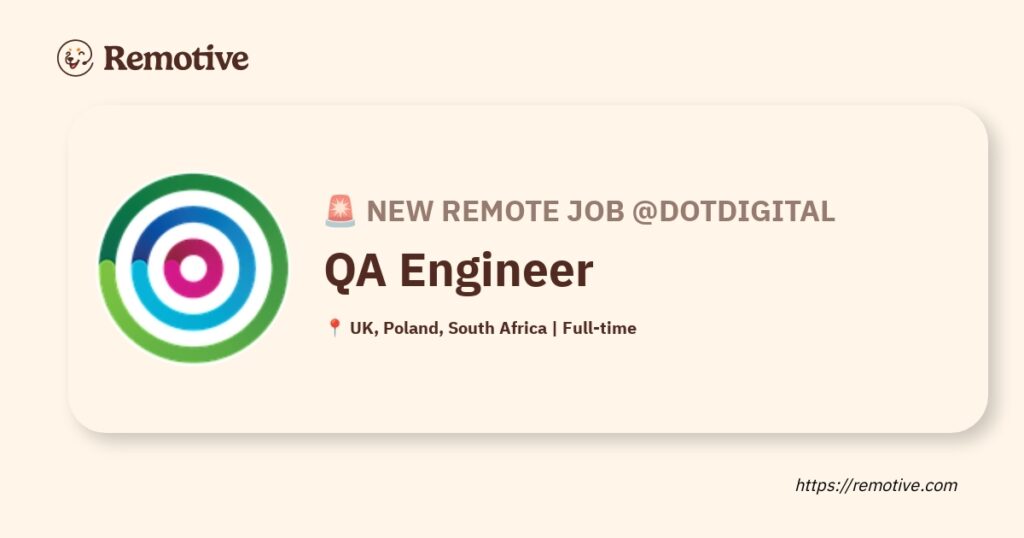 New remote job QA Engineer