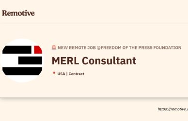 [Hiring] MERL Consultant @Freedom of the Press Foundation Earnhire