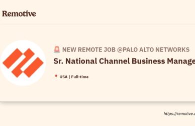 [Hiring] Senior National Channel Business Manager, Palo Alto Networks Earnhire