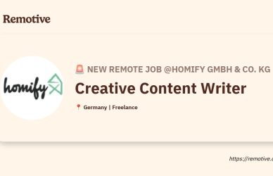 [Hiring] Creative Content Writer @homify GmbH & Co. KG Earnhire