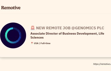 [Hiring] Deputy Director of Life Sciences Business Development, Genomics Plc