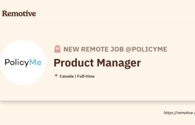 [Hiring] Product Manager @PolicyMe Earnhire