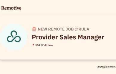 [Hiring] Provider Sales Manager @Rula Earnhire