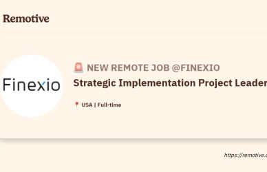 [Hiring] Finexio Strategy Implementation Project Leader Earnhire