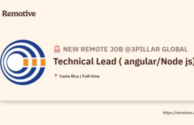 [Hiring] Technical Lead (angular/Node js) @3Pillar Global Earnhire