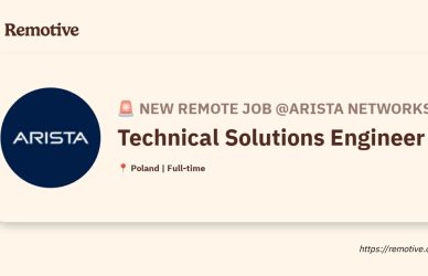 [Hiring] Technical Solutions Engineer @Arista Networks Earnhire