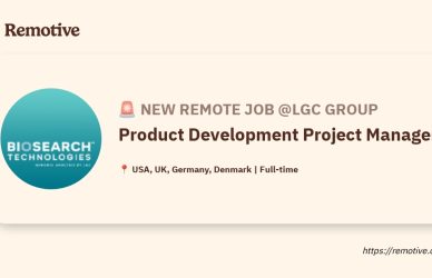 [Hiring] Product Development Project Manager, LGC Group Earnhire