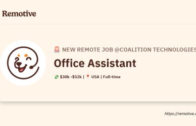 [Hiring] Office Assistant @Coalition Technologies Earnhire