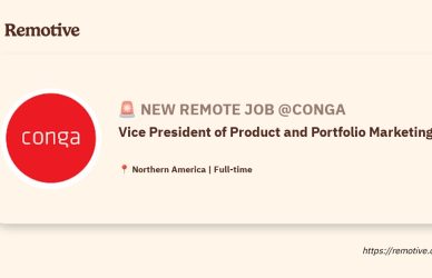 [Hiring] Vice President of Product and Portfolio Marketing at Conga