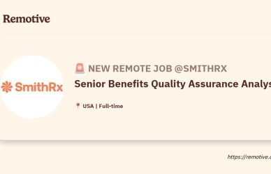 [Hiring] Senior Benefits Quality Assurance Analyst @SmithRx Earnhire