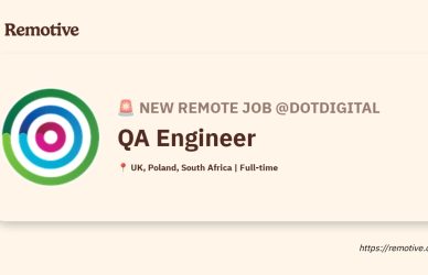 New remote job QA Engineer